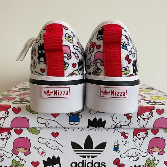 NWOT Adidas NIZZA platform Hello Kitty Women 7.5/Junior 6.5(HQ6888) - Picture 8 of 13